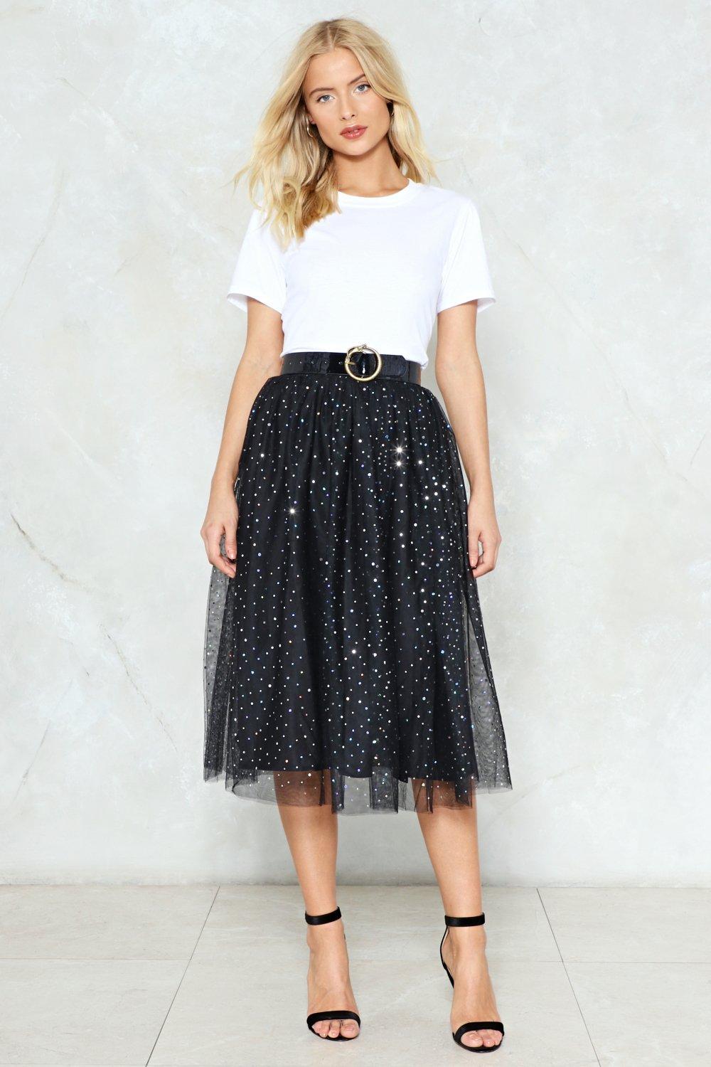 Sparkle Sequin Tulle Skirt | Nasty Gal